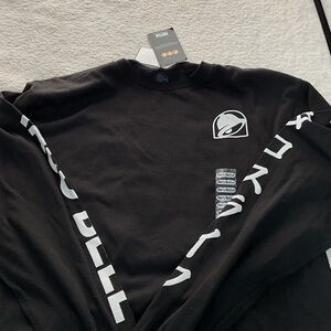 Taco Bell Men's Black Long Sleeve Logo Tee